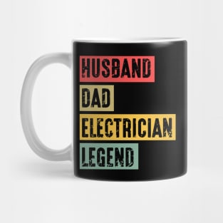 Vinatge Husband Dad Electrician Legend Retro Mug